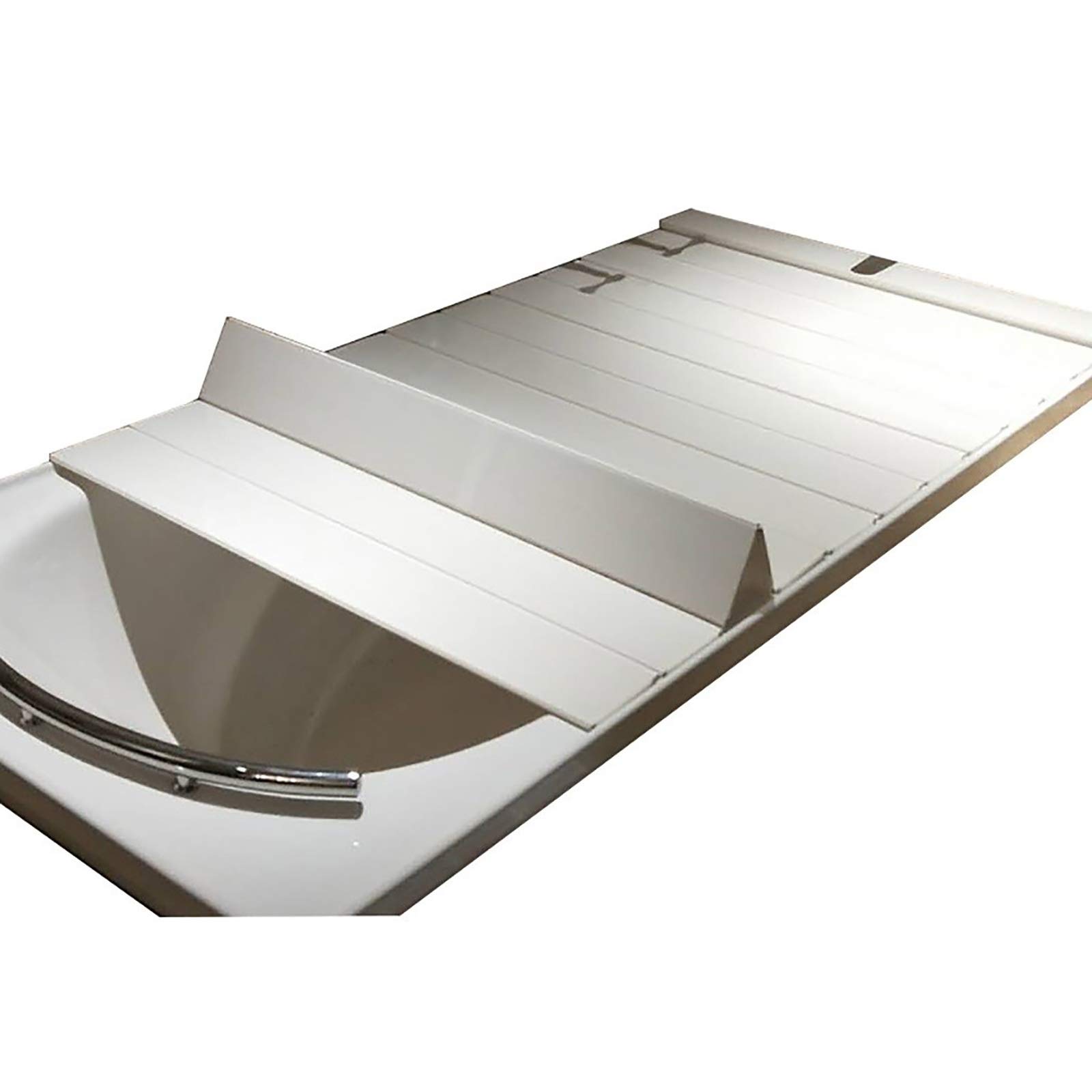 Couverture De Baignoire Anti-Poussière YSYP - Protection Pliante En PVC Blanc 132×70×0.6CM Avec Support