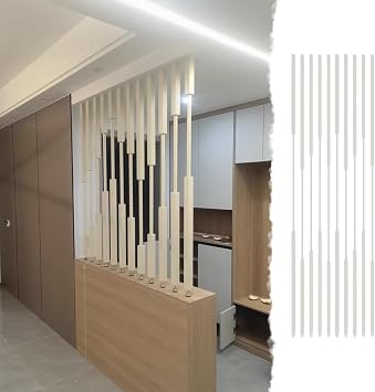 Room Divider Movable Cubicle Dividers Partition Wall - 1 2 3 4 5 6 7 8 9 10ft Tall, Customized Floor to Ceiling Room Screens Partition Column, No Need to Drill10pcs Height,4ft
