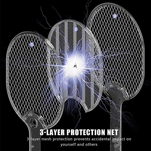 LIOMES USB Electric Photocatalysis Mute Mosquito Insect Bug Zapper Trap Killer LED Lamp Mute Low Power Consumption Mosquito Killer Lamp with Two Mode Light (Black) - Image 9