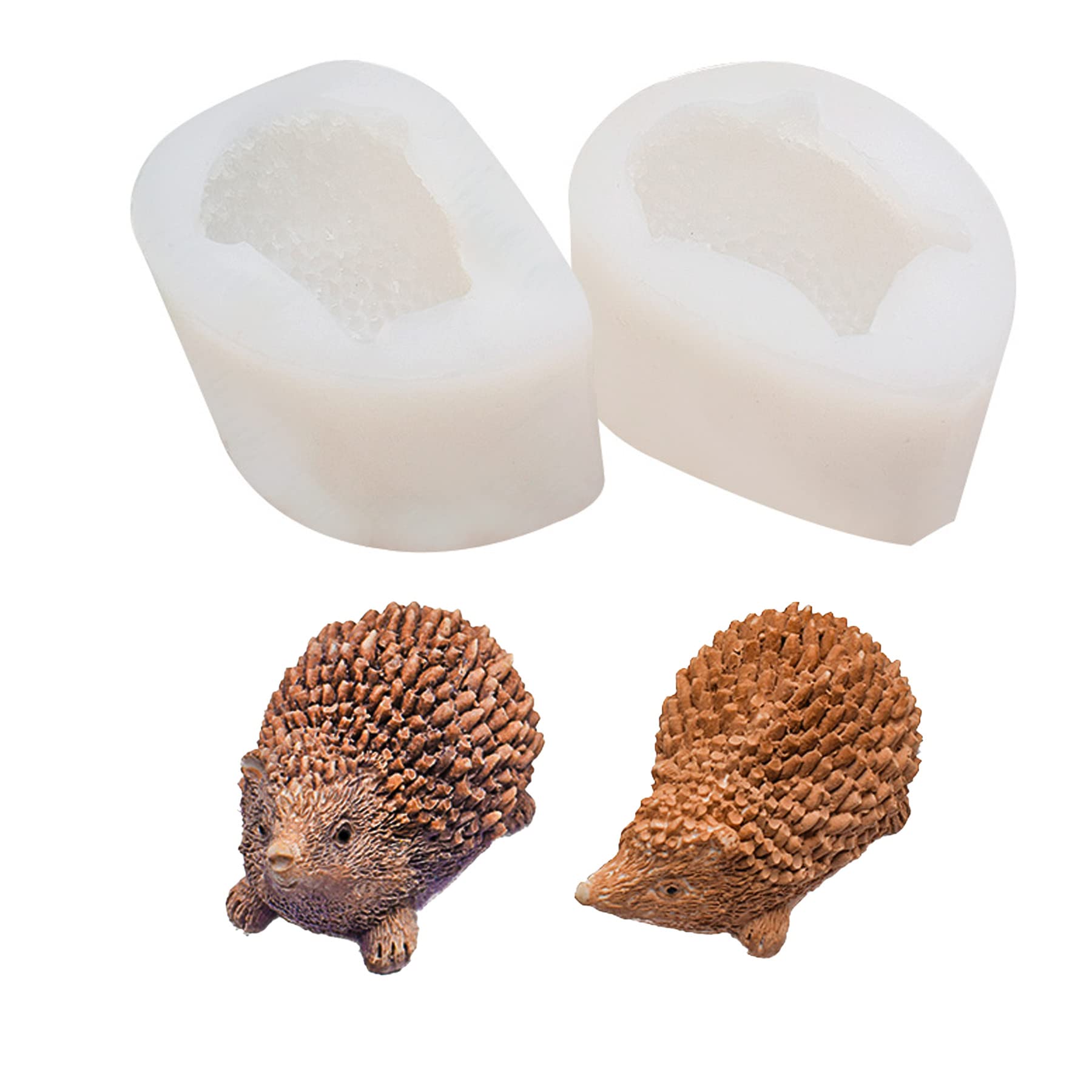 Yayatty Animal Resin Molds Tools, 2 PCS Hedgehog Resin Casting Molds Epoxy Silicone Molds for Resin Craft DIY, Keychain, Home Decoration