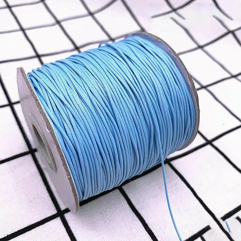 Cordón Encerado de 0,5, 0,8, 1,0, 1,5 y 2,0 mm, Hilo Encerado, Correa, Collar, Cuerda, Cuentas para Hacer Joyas, Accesorios de Pulsera DIY - 03-1,0 mm (10 Metros)