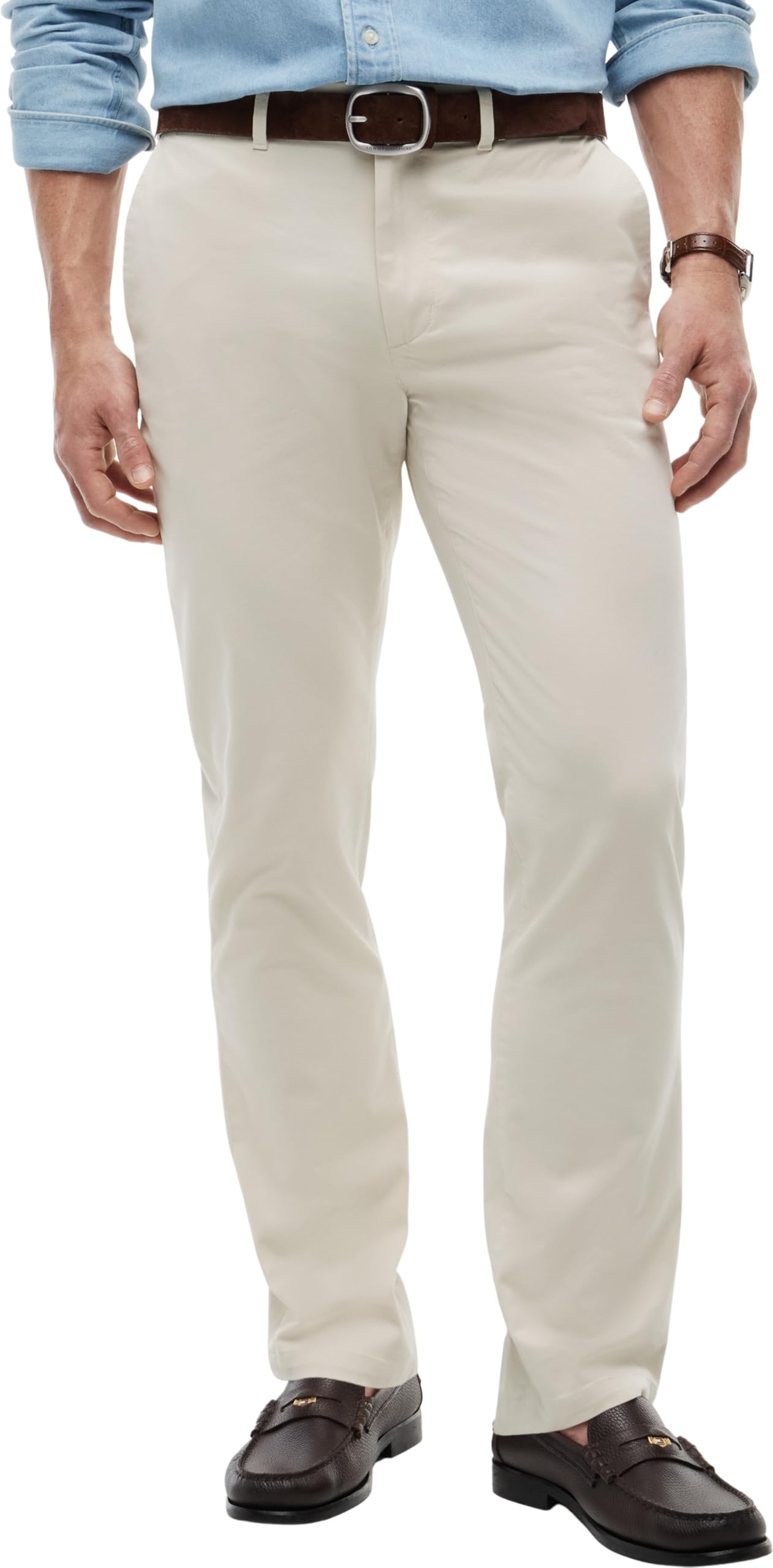 Tommy Hilfiger Men's Core Denton Essential Twill Mw0Mw40262 Chino, Beige (Newsprint), 32W / 32L