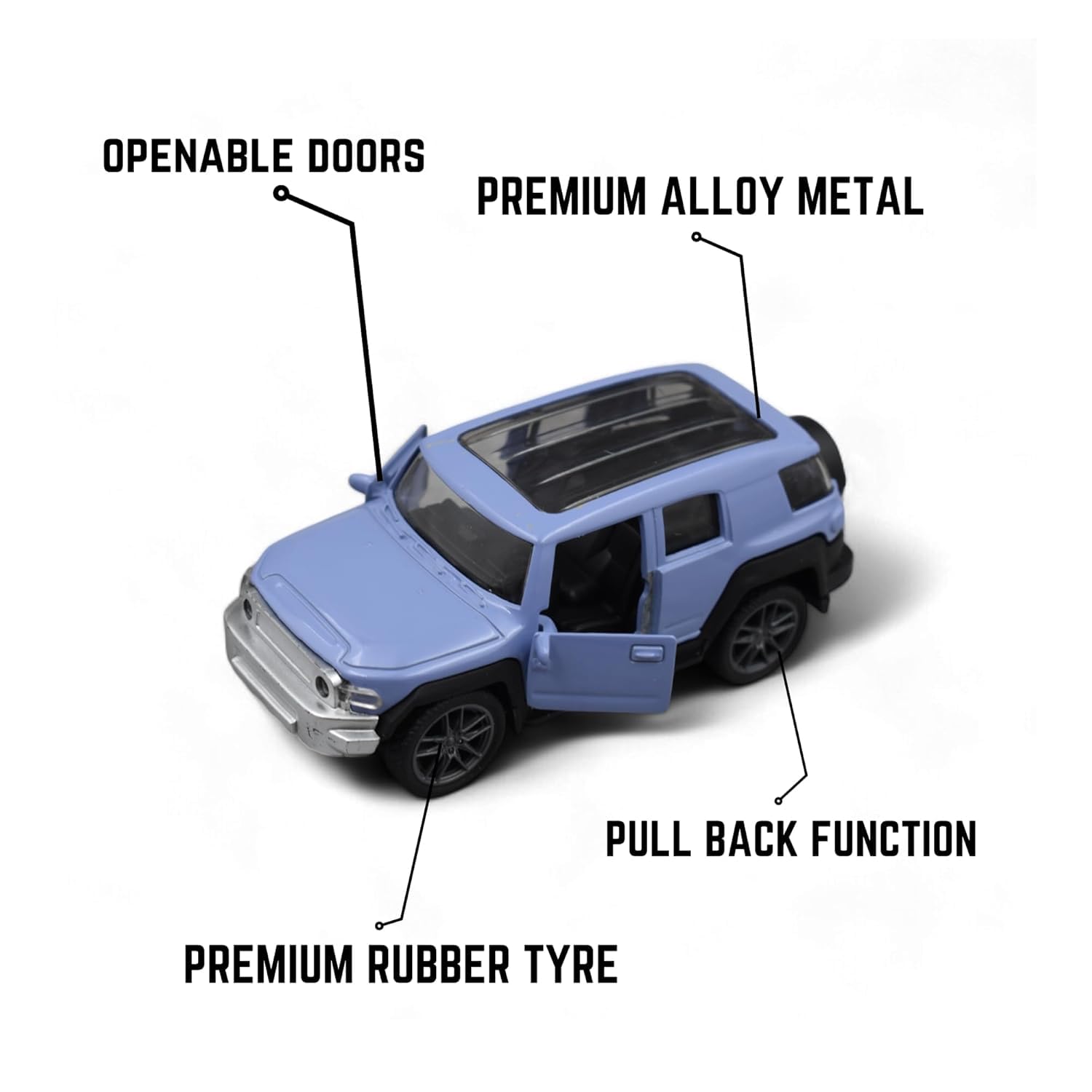 THE VOILA COMPANY 1/36 Scale Can Open The Door Metal Custom Four Colors Model Car Toy Vehicles for Kids Pull Back Alloy Diecast Toys 2
