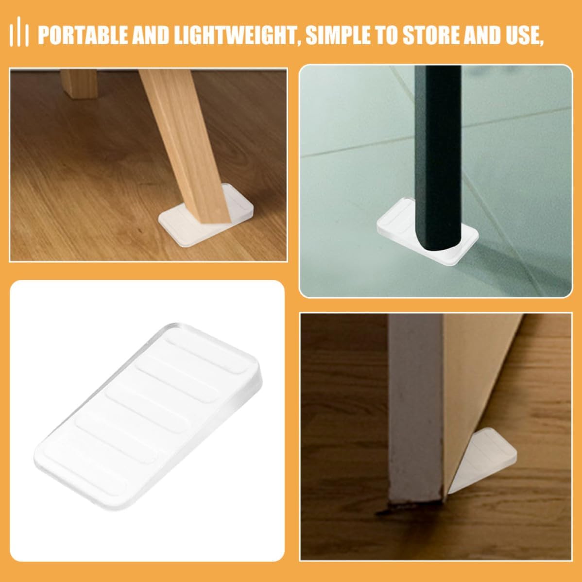 8 Pcs PVC Furniture Leveling Shims for Table and Bookshelf
