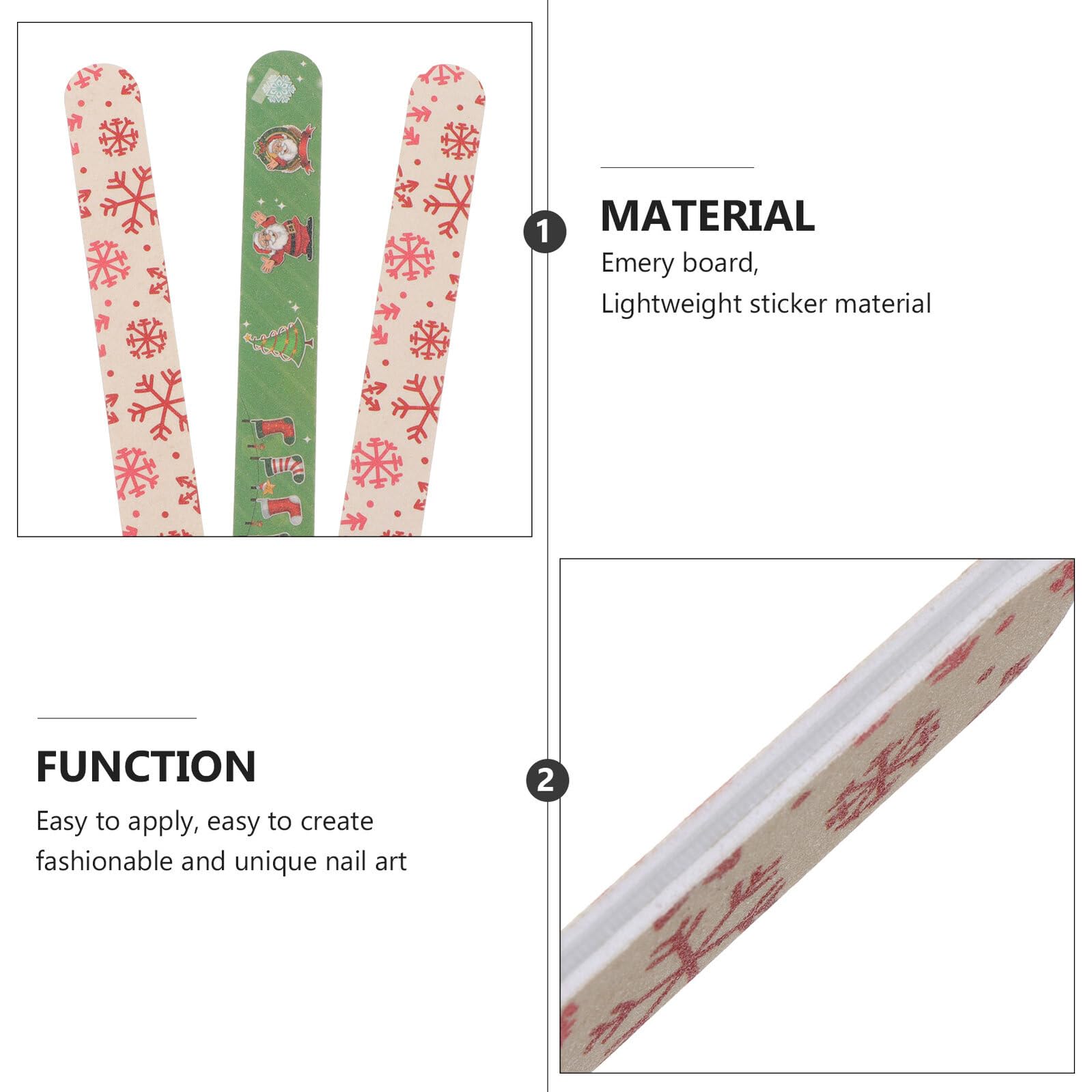 Gatuida 12 Lime per Unghie Natalizie a Grana Grossa Lucidanti per Manicure e Pedicure Fai da Te Set Leggero e Portatile per Viaggio e Uso Professionale