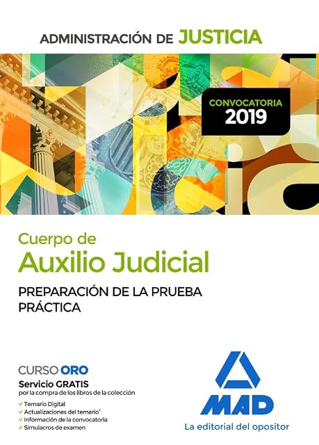 Portada de Cuerpo de Auxilio Judicial de la Administración de Justicia. Preparación de la prueba práctica