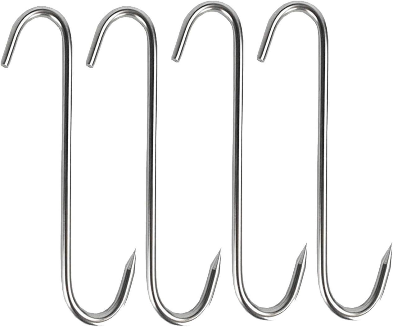 Tinsow 4 PCS 5.1 Inch Meat Hooks SHook Stainless Steel