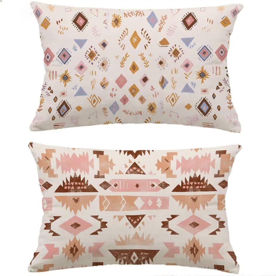 Coussin extérieur imperméable 40x70 résistant aux UV housse effet lin