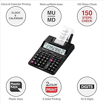 Amazon.co.jp: CASIO プリンター電卓 HR-170RCBLACK [並行輸入品