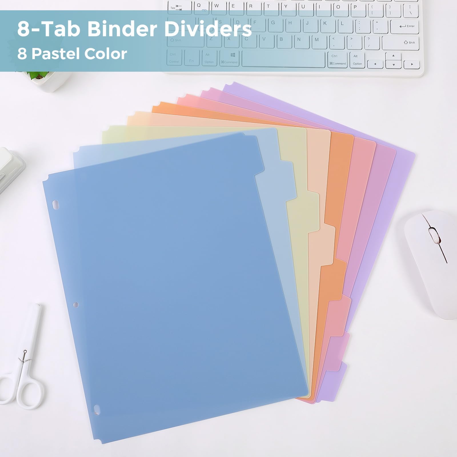 Snapklik.com : SKYDUE Durable Plastic 8-Tab Dividers, Big Tab Dividers ...