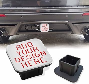 Swono Custom AUTO Trailer Hitch Cover, 2 inch Tow Receiver Tube Plug Cap, Hitch Ball Insert Compatible for Pickup Trucks SUV Cars2"X2" 1Pack