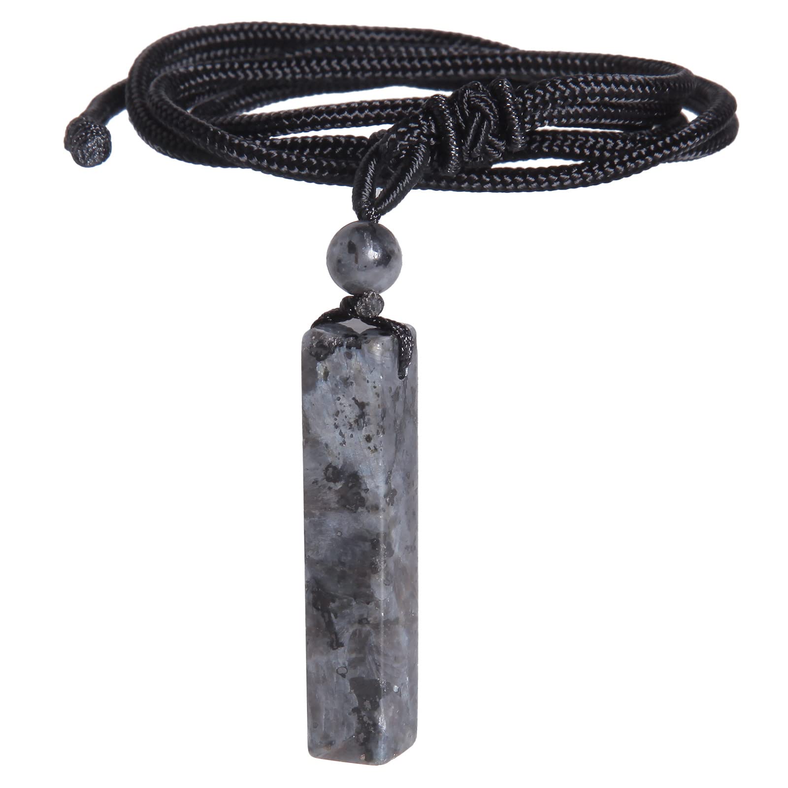 mookaitedecorNatural Healing Crystal Bar Pendant Necklace for Women Men, Semi Precious Stone Rectangular Vertical Bar Pendant Necklace Shape Reiki Chakra Necklace Jewelry Gift for Friend Women Men