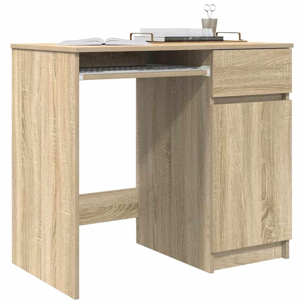 Biurko dąb Sonoma 86 x 49 x 76 cm materiał drewnopochodny z szufladą