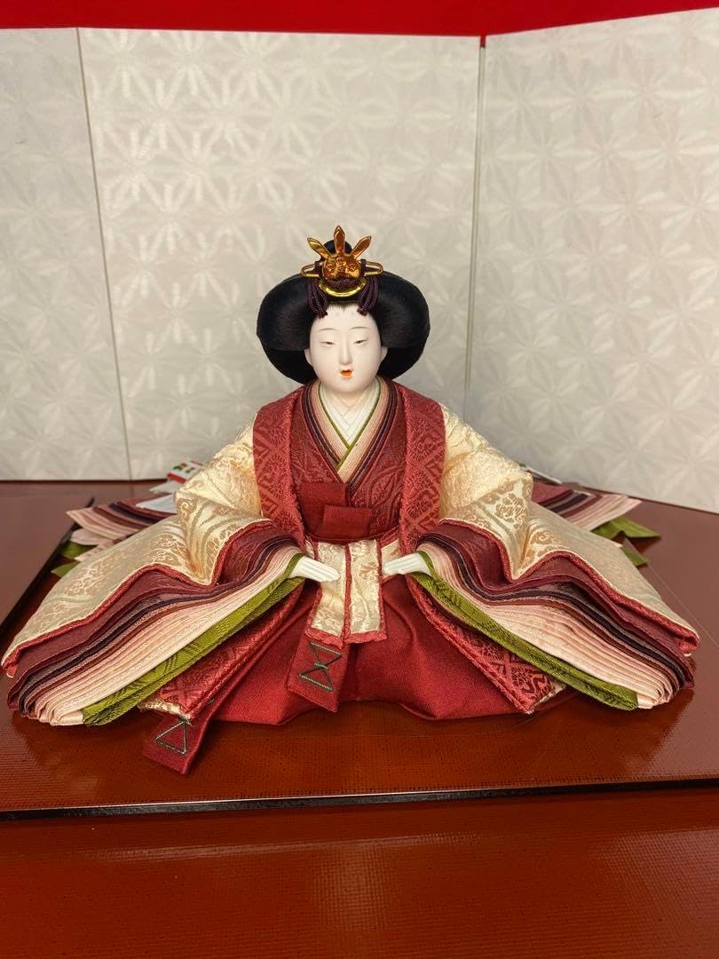 清水久遊　雛人形　親王平飾りセット・間口約８０×奥行約４０×高さ約２８㎝ 清水久遊 雛人形 親王平飾りセット・間口約80×奥行約40×