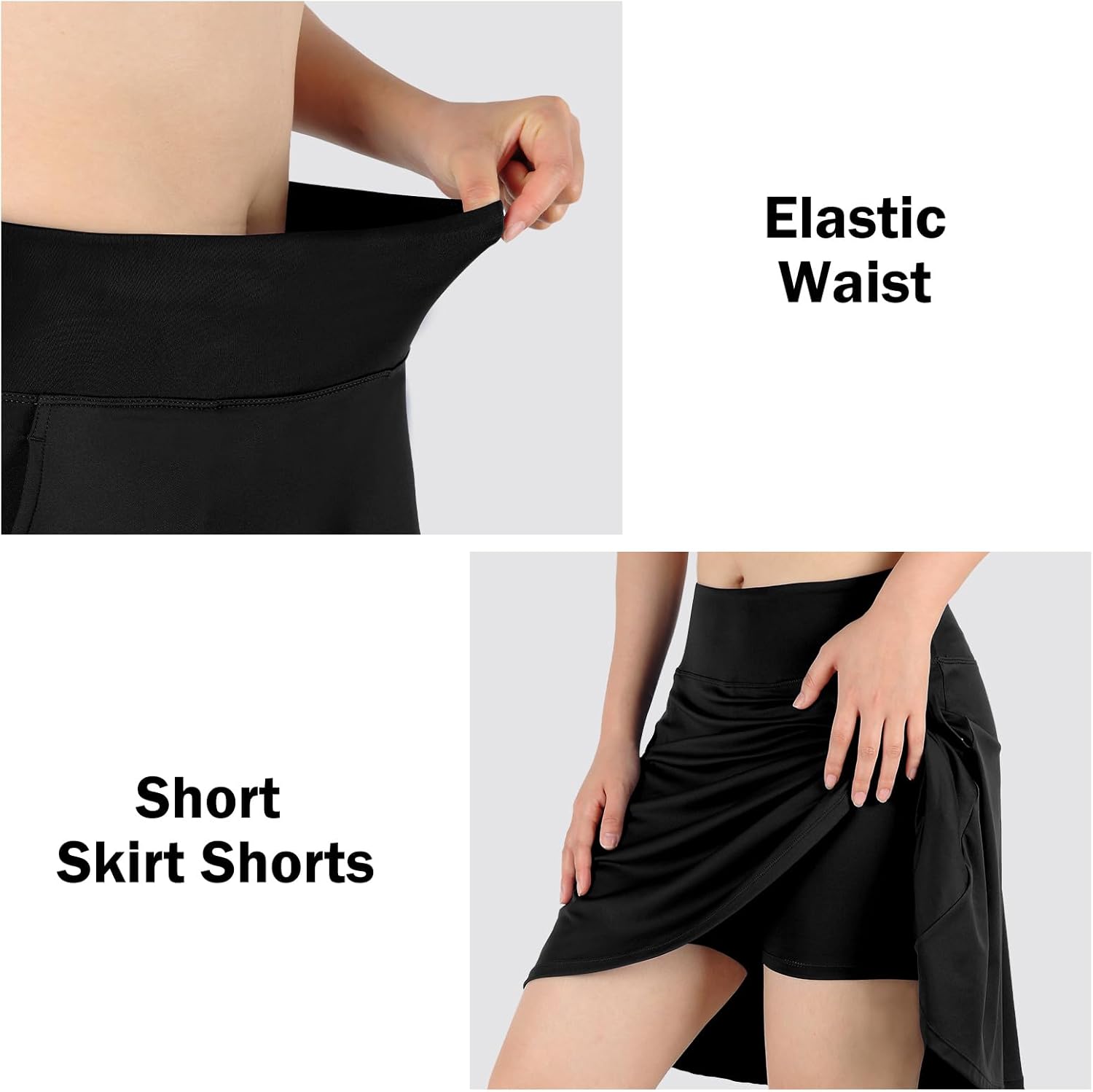 BEROY Women's 20" Knee Length Skorts Skirts Athletic Golf Skorts Casual Tennis Skirt with Pockets