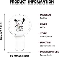Vista 2 de Pauluios Bonito clip de lentes de sol para visera de automóvil, soporte magnético para gafas, soporte para lentes de sol