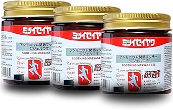 TRILY Japanese Formula Soothing Massage Gel for Joint & Muscle Pain Relief – Arnica, Mugwort, Hyaluronic Acid – Back, Neck, Knee & Leg Massage Balm – 100% Herbal Fast Absorption Formula – 100g ((PACK OF 3))