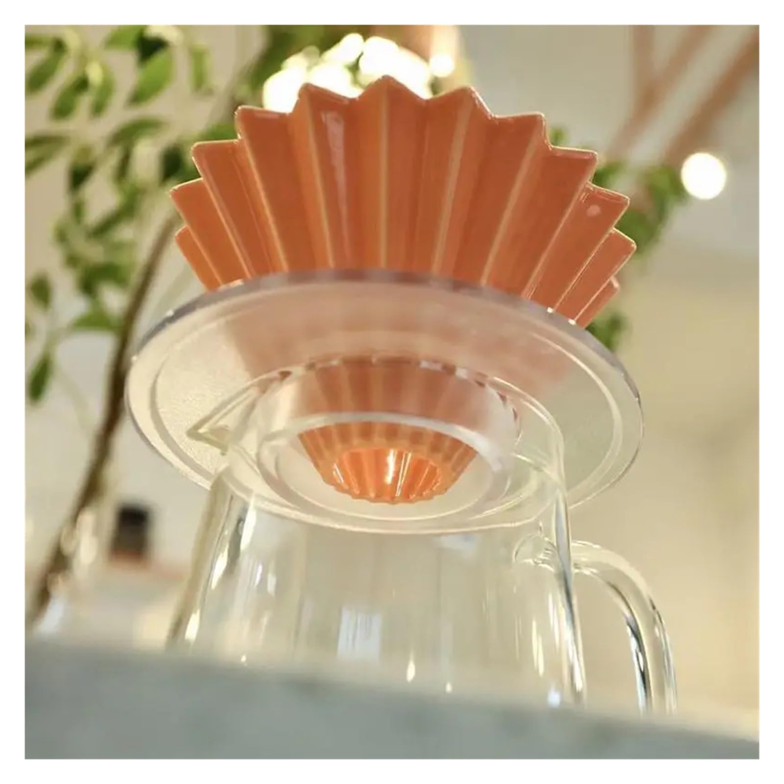 Genérico Vierta sobre el filtro de café, soporte portátil resina for té, cesta embudo, olla reutilizable, goteador taza for pastel