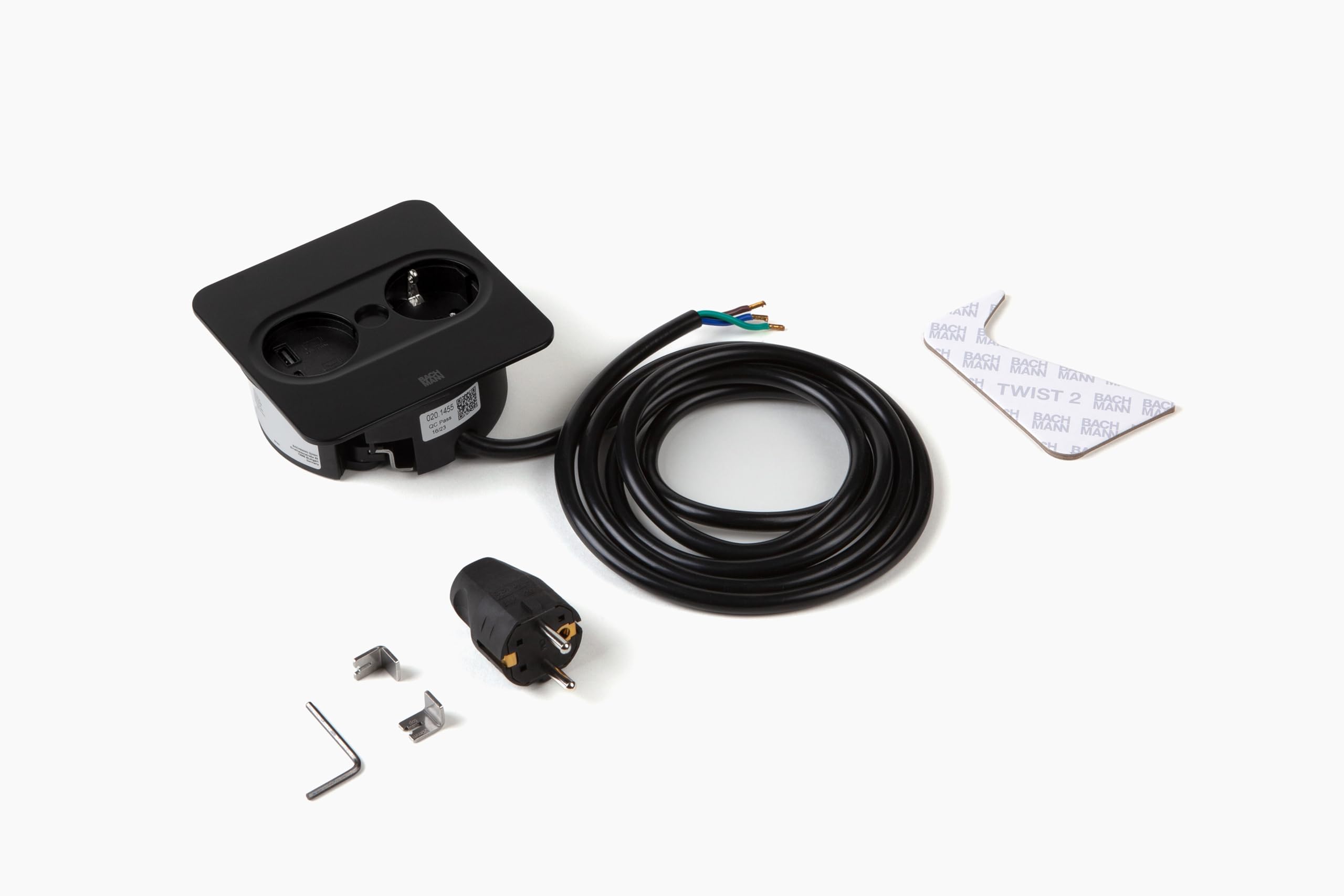 Bachmann | Twist2 met USB | Rvs-look | Dekker Zevenhuizen