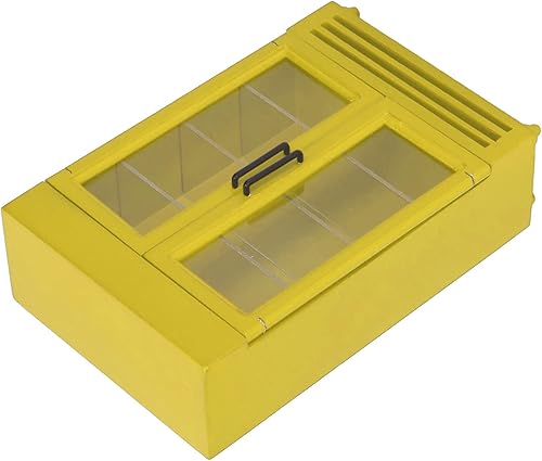 Miniatura 9 de Refrigerador en miniatura de madera, simulación de refrigerador de casa de muñecas, exquisito refrigerador de madera portátil en miniatura para casa