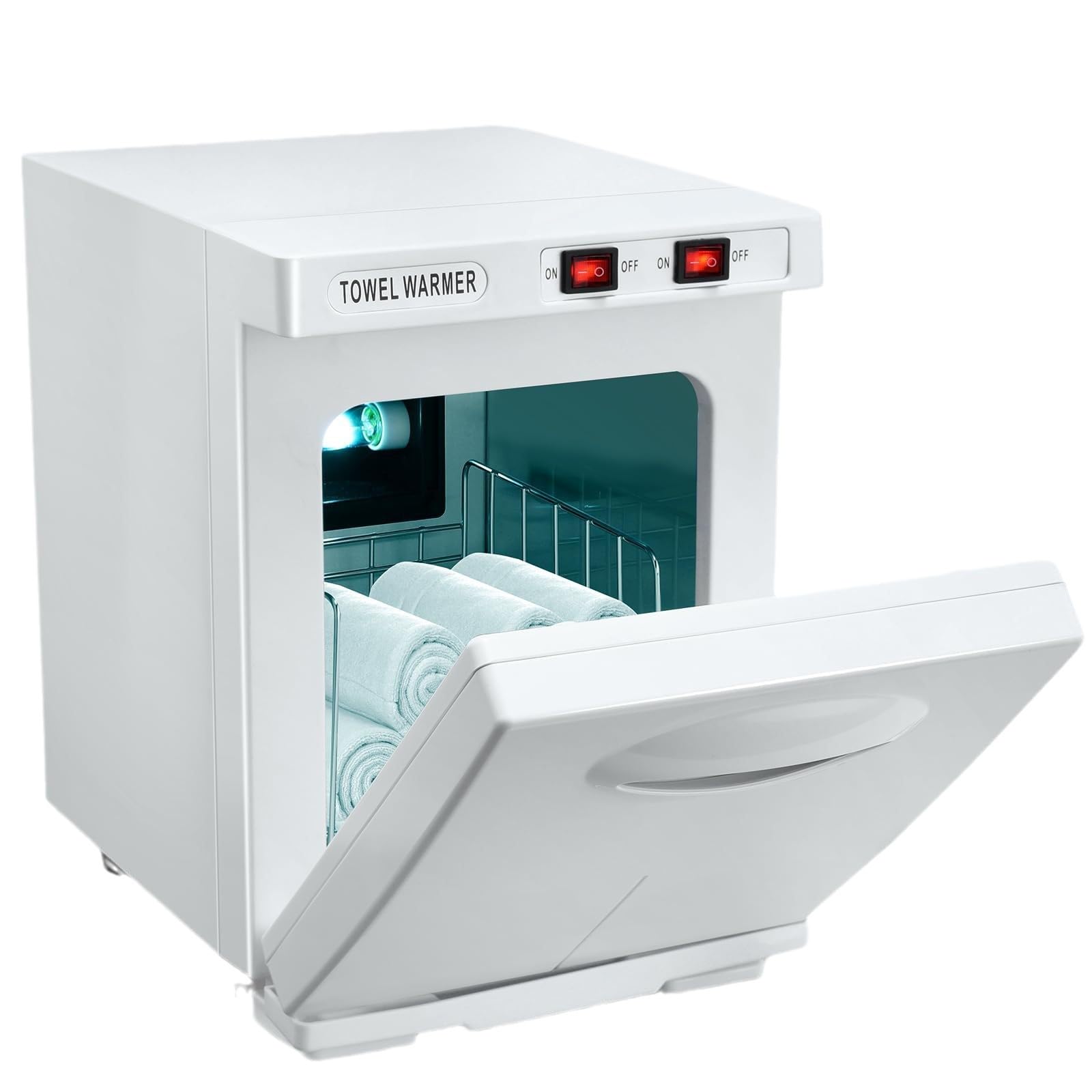 UOAESR Hot Towel Warmer Cabinet, 5L Hot Towel Warmer, 176°F Professional Heater Cabinet for Facial Spa, Hair Beauty, Massage, Salon Equipment and Home (white-B)
