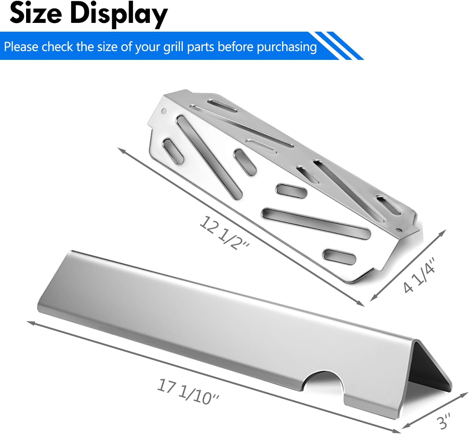 Genesis II E-310 Flavorizer Bars Heat Deflectors Replacement Parts for Weber Genesis II Parts II E310 II E-315 II SE-310 II S310 II e-330 Stainless Steel Genesis 2 Grill Parts 3 Burner