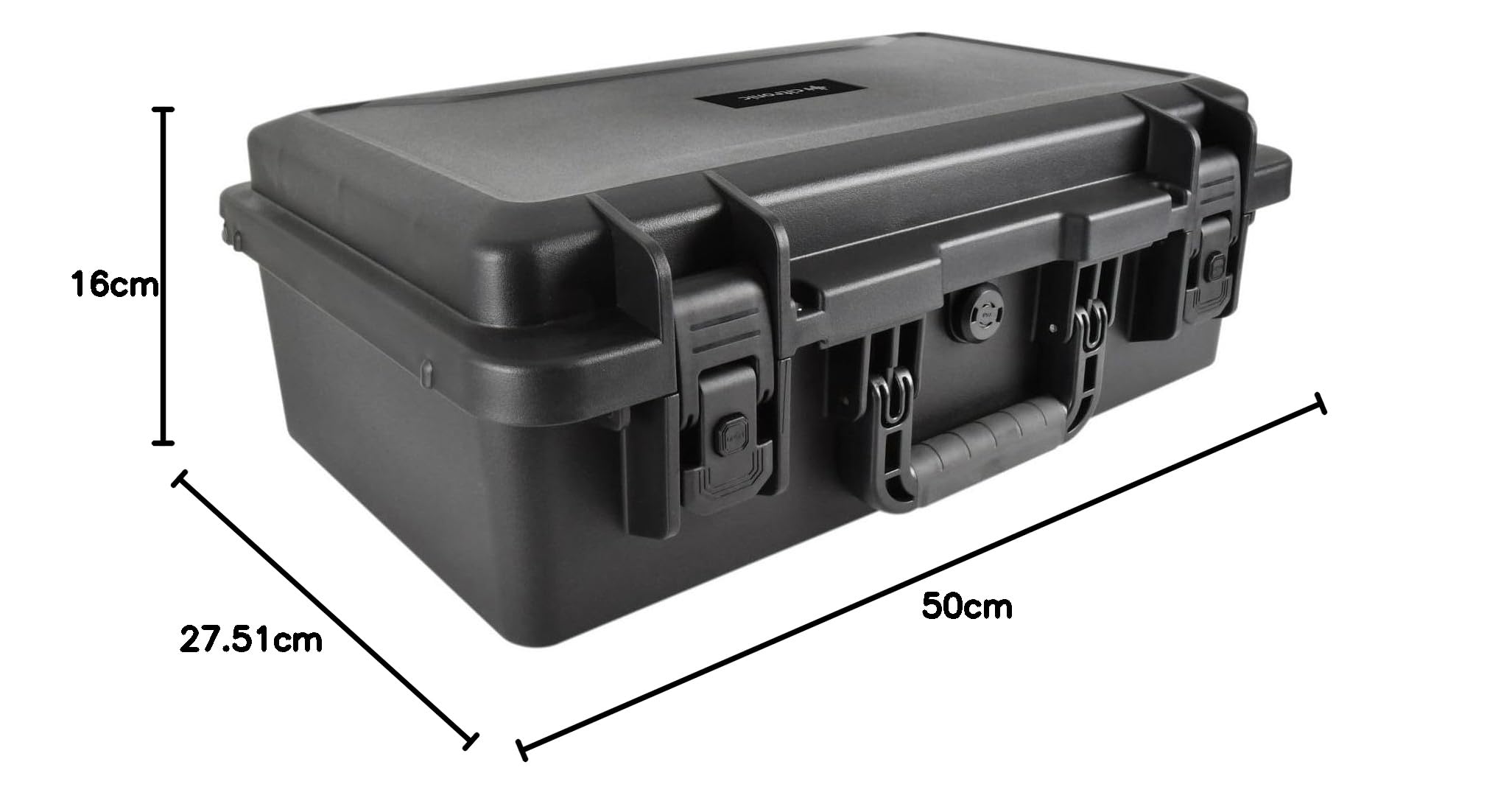 Citronic Caja de equipo resistente al agua, resistente a los impactos, clasificación IP66, interior de espuma, caja de almacenamiento resistente para herramientas, dimensiones internas (ancho x alto x