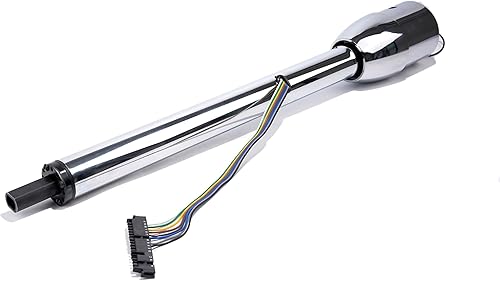 Miniatura 2 de Columna de dirección de cambio de piso de barra de calle de inclinación cromada de 28 pulgadas con adaptador de rueda sin llave