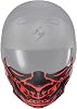 ScorpionEXO Covert Optional Replacement DOT Approved Chin Cover for Covert Helmets Samurai Glow in The Dark Red