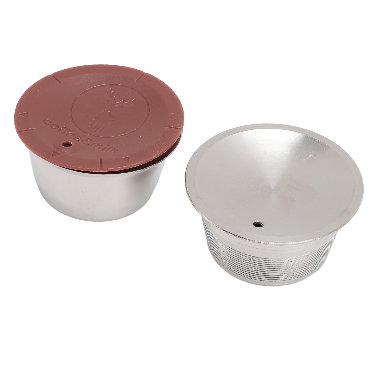Cápsulas de café recargables Kuuleyn Cápsula de café de acero inoxidable Tapa de silicona fácil de limpiar Portátil Multifuncional para viajes de oficina en casa