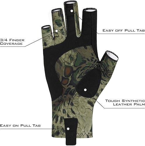 Miniatura 3 de KastKing Sol Armis - Guantes de protección solar UPF50+, guantes de pesca, protección UV, protección solar para exteriores, kayak, remar