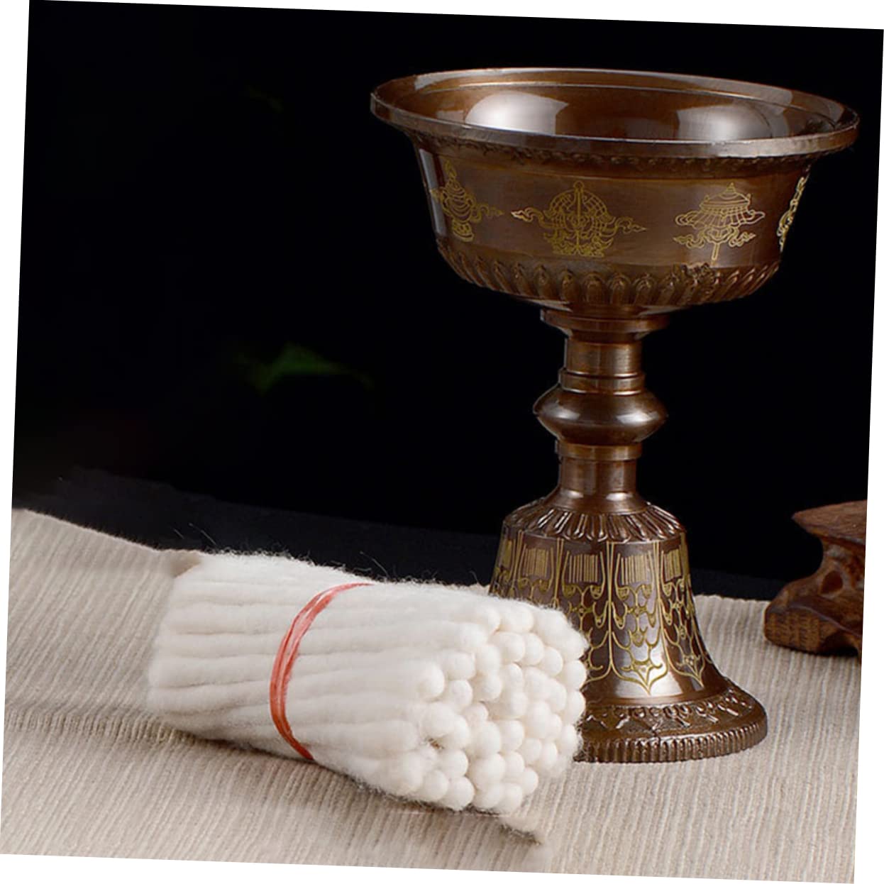 VILLCASE Candele Religiose Ad Olio 25 Pezzi Ghee Stoppini in Cotone Stoppini Per Per Candele Per Esperimenti Sicuri Per Produzione e Olio Cotone