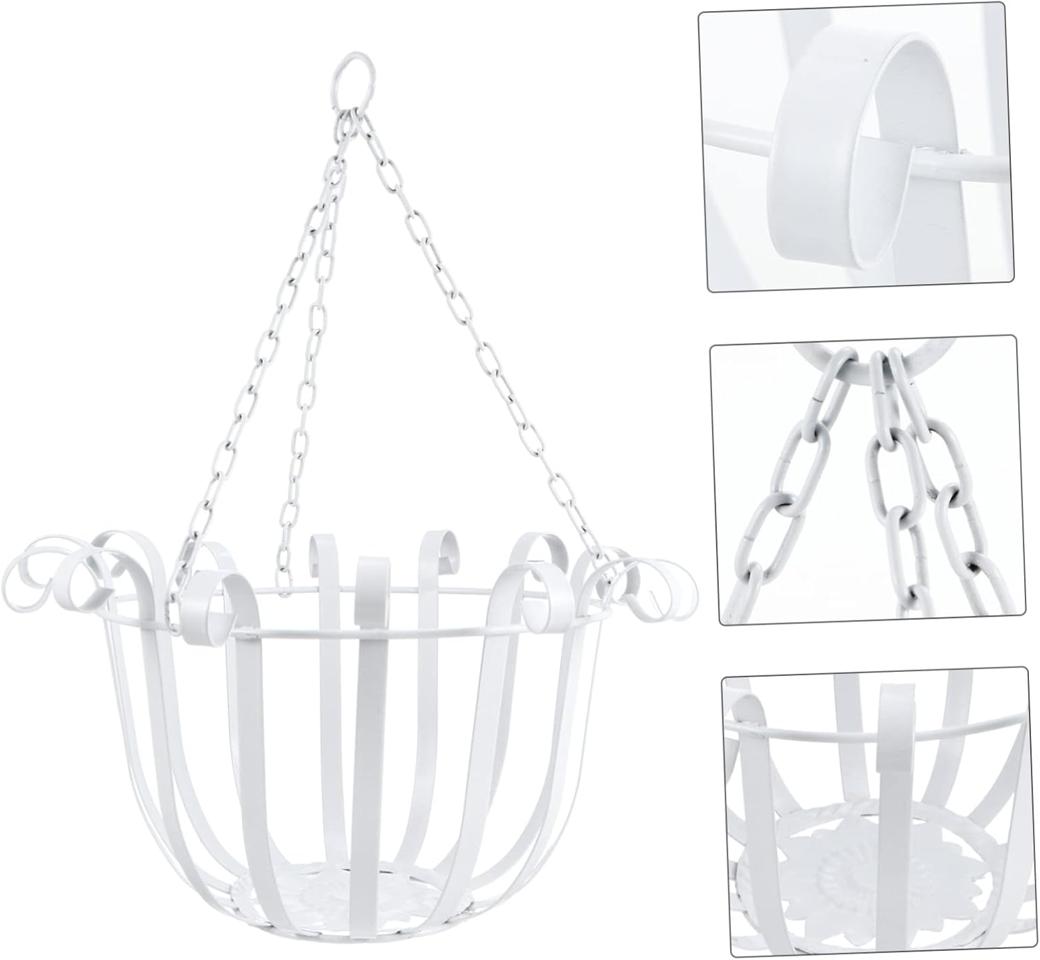 Fashion Hollow Flower Pot Iron Stand Elegant Wall-Mounted Plant Holder for Decor for Balconies and Porches