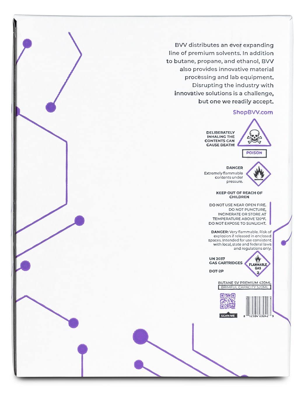 BVV 420ml Butane Gas Can - 12 Pack - 99.999% Pure Premium Tri-Blend Butane Fuel Refill for Stoves, Torch, Lighter - Portable Combustible Gas Canisters Multipack