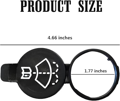 Miniatura 2 de Tapa de Repuesto para Depósito Tanque Botella de Líquido Limpiaparabrisas Compatible con GMC Chevrolet Buick Cadillac 12767700, 13227300