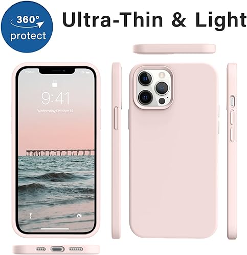 Miniatura 9 de AOTESIER Funda diseñada a prueba de golpes para iPhone 12 Pro Max, funda de silicona líquida con forro de microfibra suave antiarañazos protección