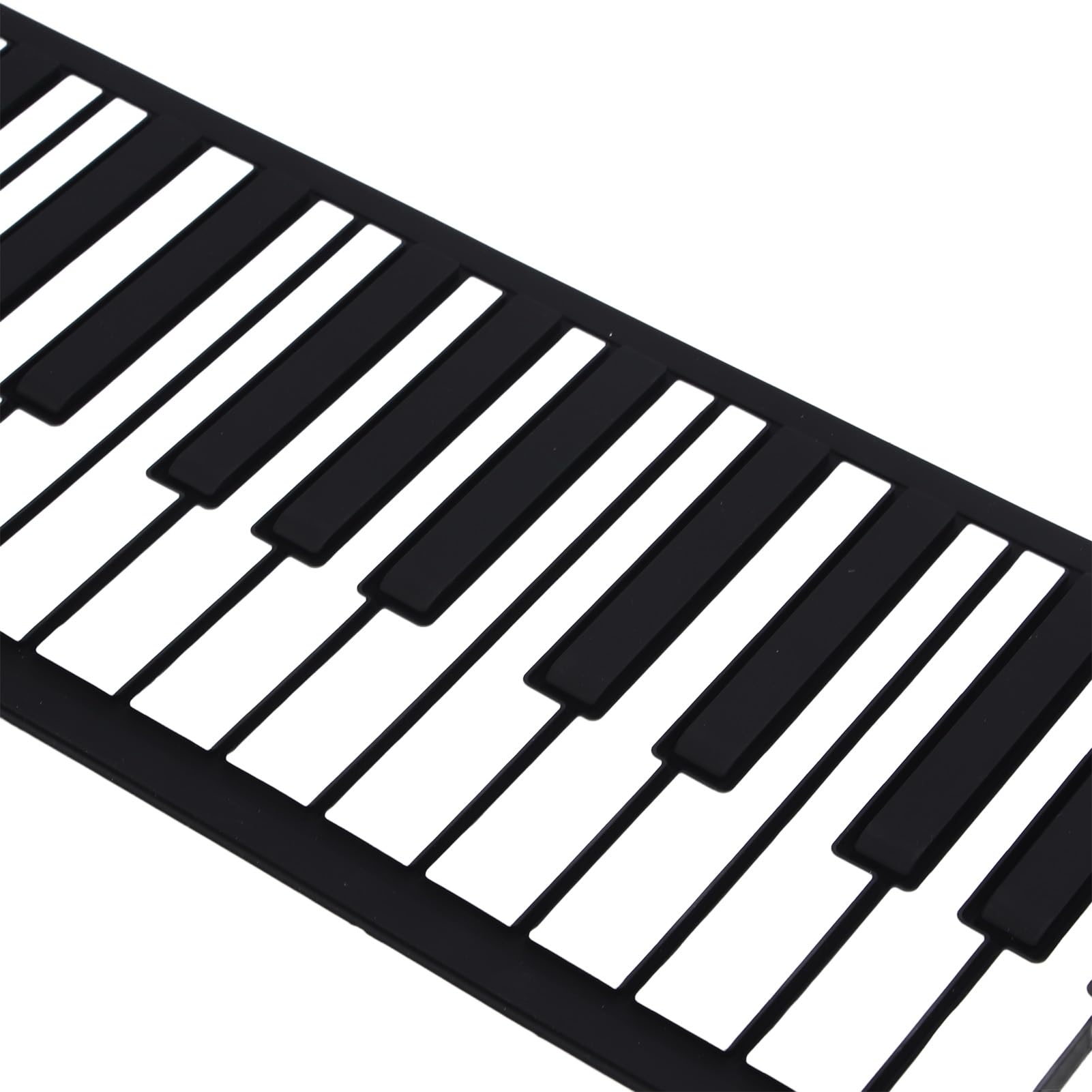 88 Klawiszy Roll Up Keyboard Fortepian, Przenośna Elektroniczna Ręczna Rolka Fortepianowa, Akumulatorowa Cyfrowa Klawiatura Fortepianowa z funkcją MIDI, 128 Ton, 15 Edukacyjnych