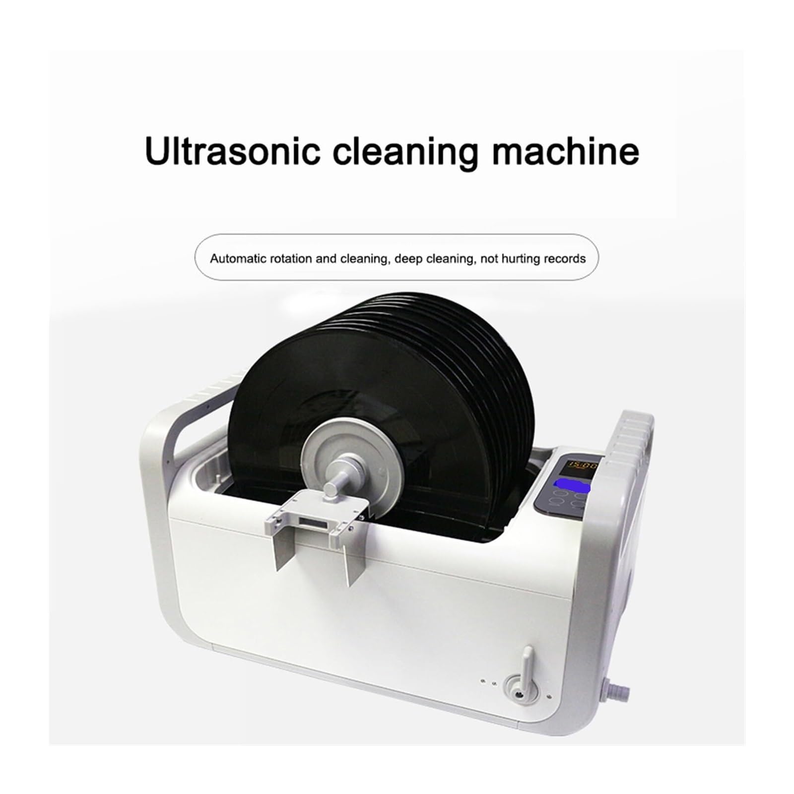 Nettoyant pour bijoux, Machine De Nettoyage À Ultrasons, Lumière Phonographe Disque Rondelle 7,5 L 410 W,pour supports(10 sheets)