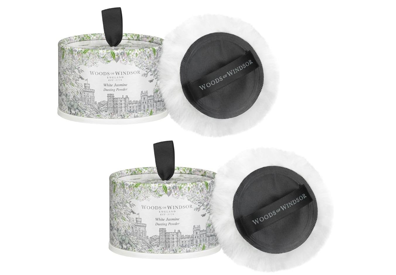 2 x Woods of Windsor Körperpuder White Jasmine je 100g (2 x 1 Stück)