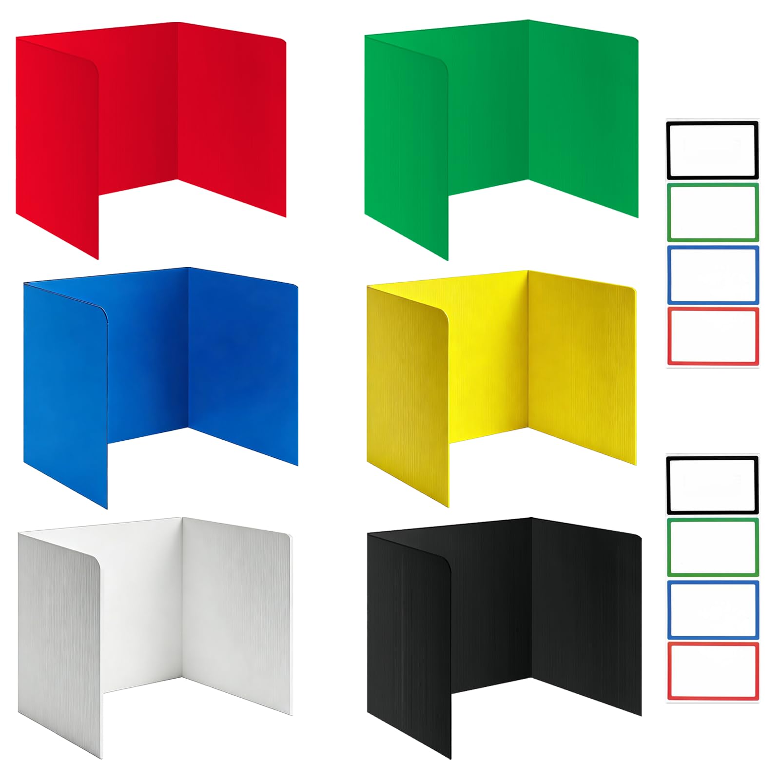 Carreuty Lot de 6 séparateurs de bureau pliables Brise-vue Bureau