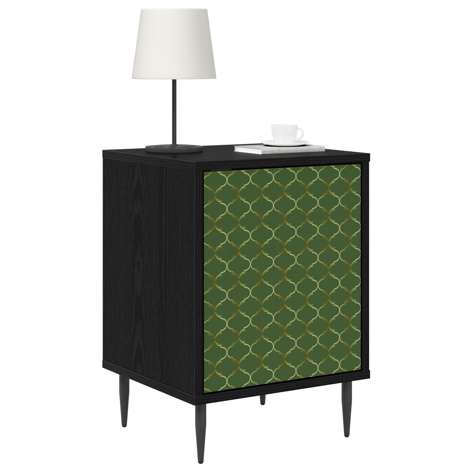 Nachttisch 2er Set Schwarz Eichen-Optik 36x33x51 cm