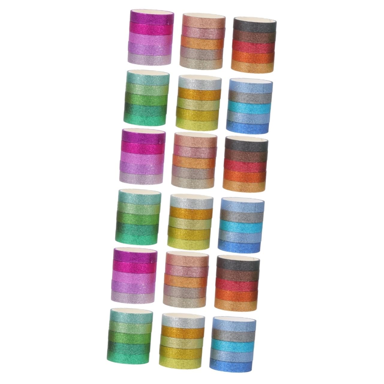 NUOBESTY 3 Set Di Nastri Decorativi Per Scrapbooking Nastri Adesivi Washi Sottili Glitterati Adesivi Decorativi Estetici 30 * 3