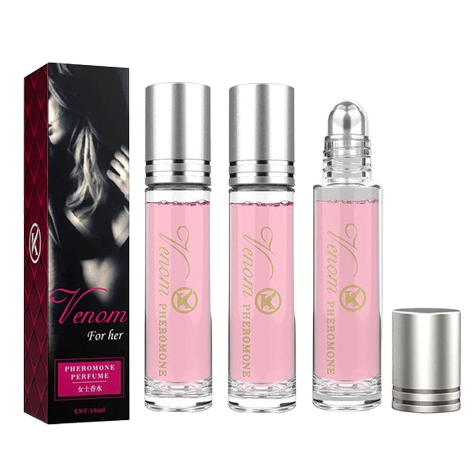 Gemse Pheromones Perfume for Women, Long-Lasting Phereau Perfume, Portable Venom Scents Roll On Perfume Fragrances, Women's Fragrances Phero Oil (3 Pcs)