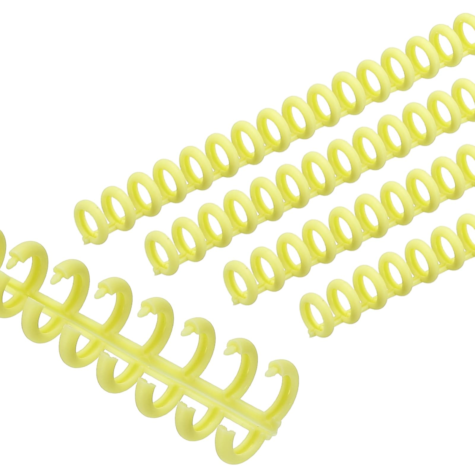 PATIKIL 8.5mm(0.3") Spiral Binder Ring,10 Pcs 30 Rings 25 Sheet Capacity Comb Binding Spines for Binding Paper Sheets Notebook Calendar Picture Album, Yellow