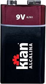 Kian - Bateria 9V Blister C/1, Preta