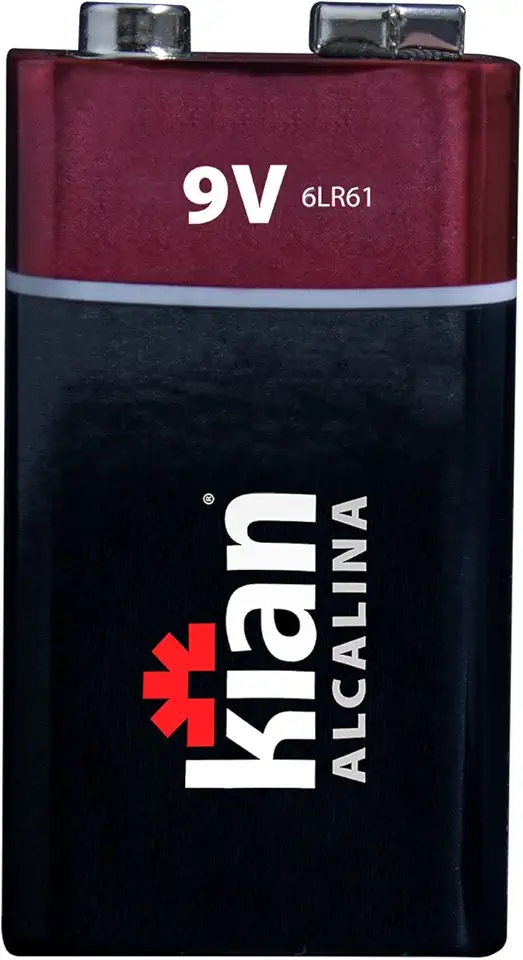 Kian - Bateria 9V Blister C/1, Preta