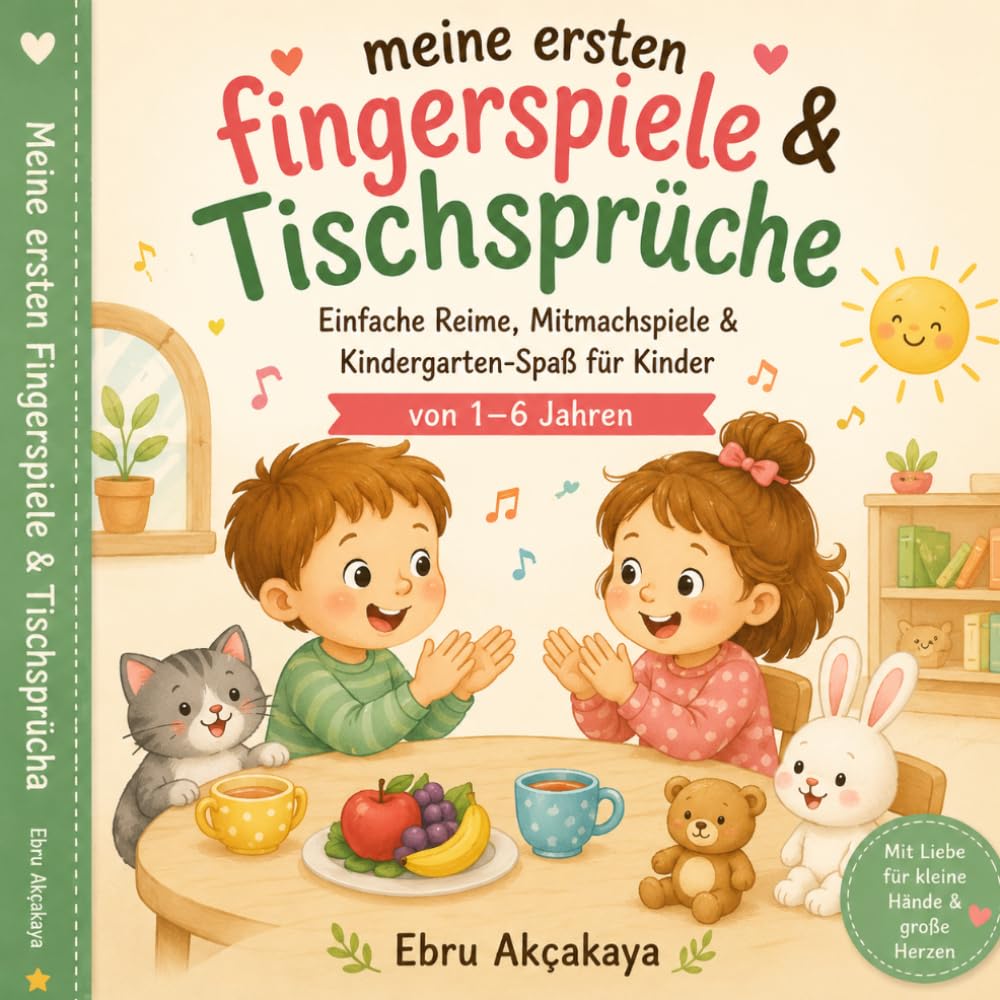 Meine ersten Fingerspiele & Tischsprüche Einfache Reime, Mitmachspiele & Kindergarten-Spaß für Kinder von 1–6 Jahren: Spielerisch lernen, lachen und ... Reime für Zuhause, Kita und unterwegs