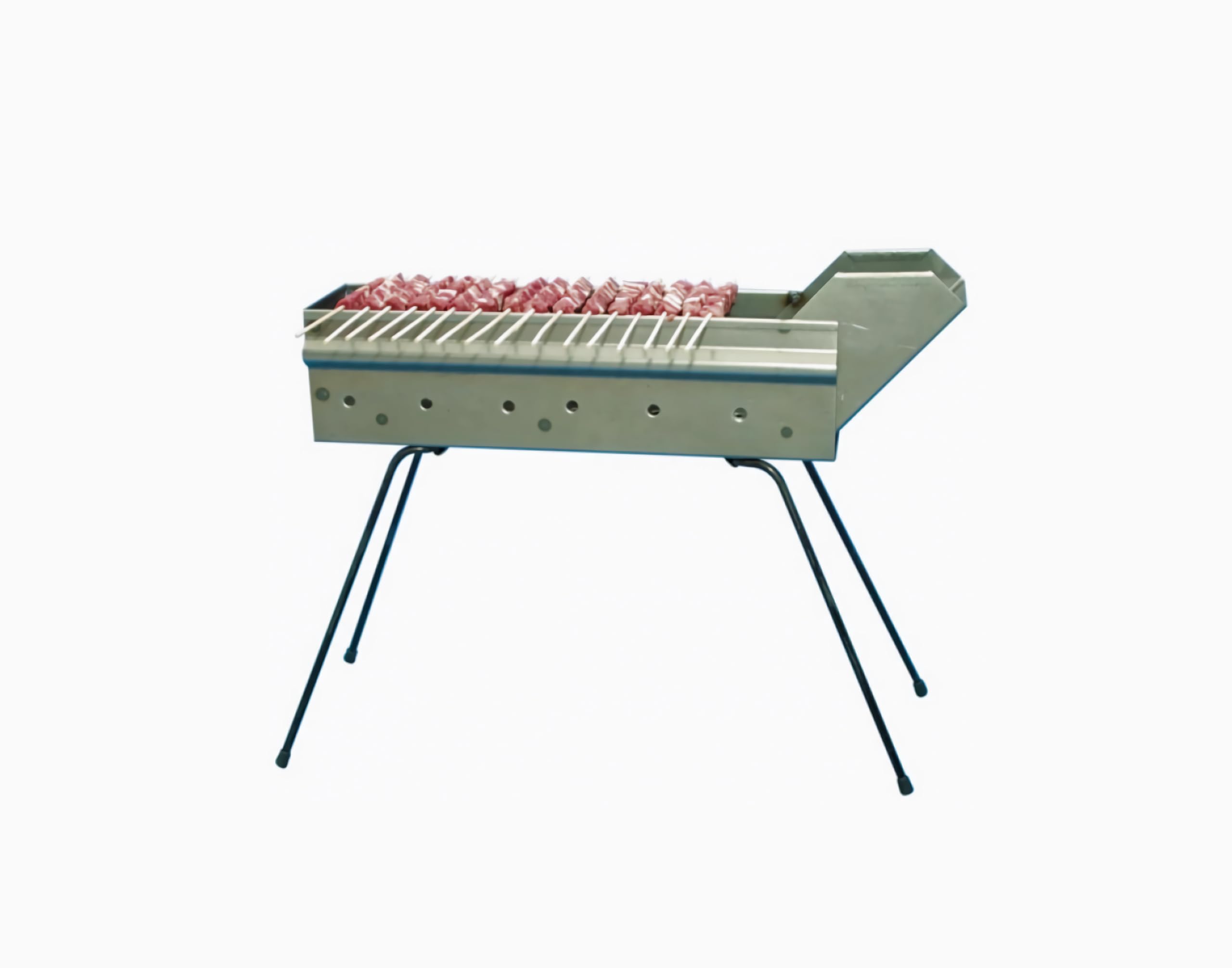 Canaletta Arrosticini Empotec Fornacella a Carbone 50cm Grigio BBQ Barbecue MADE IN ITALY