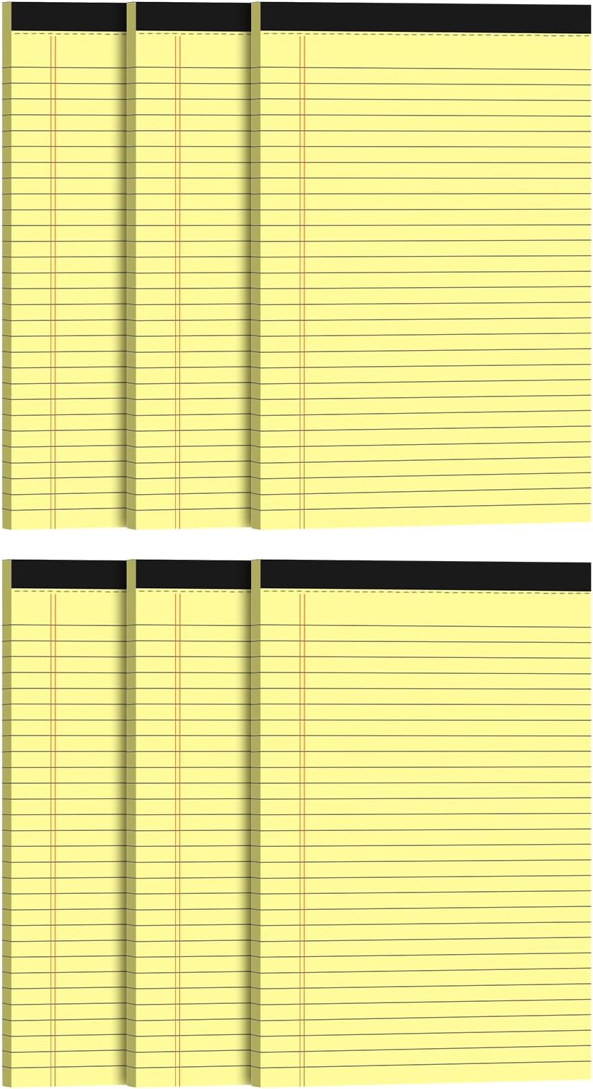 10 Pack Legal Pads 6x9 Yellow Note Pads College Ruled