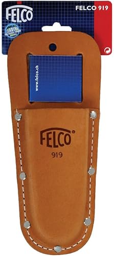 Felco Funda de cuero (F 919) Bolsa de herramientas de montaje en cinturón para tijeras de podar o herramientas de construcciónutilidad